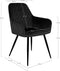 House Nordic Harbo Eetkamerstoel Velvet Zwart - Set van 2
