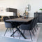 House Nordic Harbo Eetkamerstoel Velvet Zwart - Set van 2