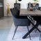 House Nordic Harbo Eetkamerstoel Velvet Zwart - Set van 2