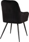 House Nordic Harbo Eetkamerstoel Velvet Zwart - Set van 2