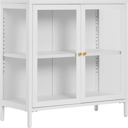 House Nordic Kast Dalby - 80x35x80cm - Wit - Metaal - 2 Deuren