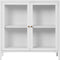 House Nordic Kast Dalby - 80x35x80cm - Wit - Metaal - 2 Deuren