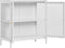 House Nordic Kast Dalby - 80x35x80cm - Wit - Metaal - 2 Deuren