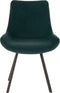 House Nordic Memphis Eetkamerstoel Velvet Groen - Set van 2