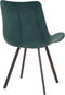House Nordic Memphis Eetkamerstoel Velvet Groen - Set van 2