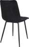 House Nordic Middelfart Eetkamerstoel Velvet Zwart - Set van 2