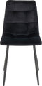 House Nordic Middelfart Eetkamerstoel Velvet Zwart - Set van 2