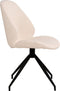 House Nordic Monte Carlo Eetkamerstoel Draaivoet Boucle Wit - Set van 2