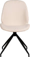 House Nordic Monte Carlo Eetkamerstoel Draaivoet Boucle Wit - Set van 2