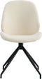 House Nordic Monte Carlo Eetkamerstoel Draaivoet Boucle Wit - Set van 2