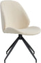House Nordic Monte Carlo Eetkamerstoel Draaivoet Boucle Wit - Set van 2