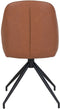 House Nordic Monte Carlo Eetkamerstoel Draaivoet Vegan Leer Bruin - Set van 2