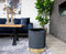 House Nordic Poef Gamby Velvet Zwart Ø34x43cm