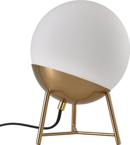 House Nordic Tafellamp Chelsea Wit Glas Brass
