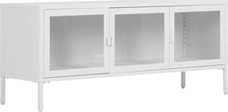 House Nordic Tv-Meubel Brisbane - 130x40x55cm - Wit - Met Deuren