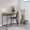 House Nordic Vita bureau - zwart metaal - eiken-look blad - 100x45x75cm (bxdxb)