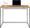 House Nordic Vita bureau - zwart metaal - eiken-look blad - 100x45x75cm (bxdxb)