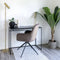 House Nordic Vita bureau - zwart metaal - zwart blad - 100x45x75cm (bxdxb)