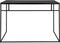 House Nordic Vita bureau - zwart metaal - zwart blad - 100x45x75cm (bxdxb)