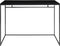 House Nordic Vita bureau - zwart metaal - zwart blad - 100x45x75cm (bxdxb)