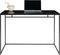 House Nordic Vita bureau - zwart metaal - zwart blad - 100x45x75cm (bxdxb)