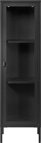 House Nordic Vitrinekast Brisbane Slim - 40x35x140cm - Zwart