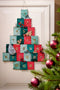 House of Seasons Adventskalender - L72 x B1 x H51 cm - Vilt - Groen, Rood