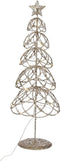 House of Seasons Boom met LED-verlichting - H45 x Ø16 cm - Metaal - Champagne