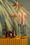 House of Seasons Deco Bal met LED Verlichting - H20 x Ø20 cm - Glas - Bruin