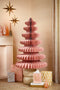 House of Seasons Decoratie Kerstboom - H120 x Ø82 cm - Papier - FSC Mix - Roze