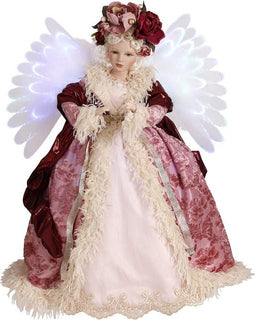 House of Seasons Engel Kerstmis Figuur - 23x65x49 cm - Roze