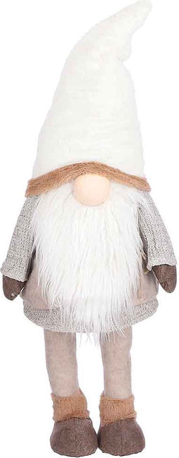House of Seasons Gnoom Kerstpop - 42 x 30 x 115 cm - Bruin