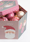House of Seasons Kerstballen Cadeauset - 14 Stuks - Ø8 cm - Onbreekbaar - Roze, Donkergroen