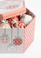 House of Seasons Kerstballen Cadeauset - 14 Stuks - Ø8 cm - Onbreekbaar - Perzik, Grijs