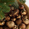 House of Seasons Kerstballen Set - 60 Stuks - Ø7 cm - Onbreekbaar - Bruin