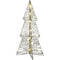House of Seasons Kerstboom Zilver 20 LEDs Batterij L27xb27xH60cm