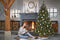 House of Seasons Kerstboomrok - H26 x Ø50 cm - Zeegras - Off White