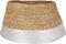House of Seasons Kerstboomrok - H26 x Ø50 cm - Zeegras - Zilver