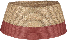 House of Seasons Kerstboomrok - H26 x Ø58 cm - Zeegras - Donkerrood