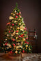 House of Seasons Kerstboomrok - H26 x Ø58 cm - Zeegras - Goud