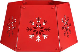House of Seasons Kerstboomrok - L50,5 x B41 x H26 cm - Metaal - Rood