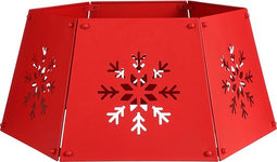 House of Seasons Kerstboomrok - L58 x B50,5 x H26 cm - Metaal - Rood
