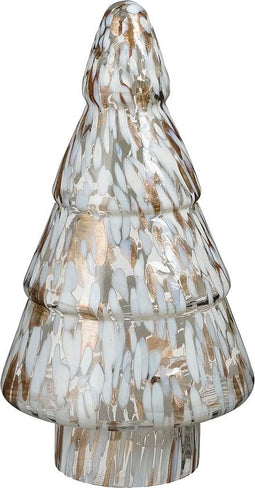House of Seasons Kerstdecoratie Boom - H31 x Ø16 cm - Glas - Wit