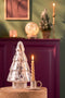 House of Seasons Kerstdecoratie Boom - H31 x Ø16 cm - Glas - Wit