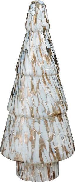 House of Seasons Kerstdecoratie Boom - H42 x Ø16 cm - Glas - Wit