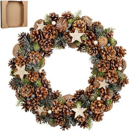 House of Seasons Kerstkrans - Ø50 cm - Bruin
