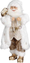House of Seasons Kerstman Kerstmis Figuur - 31x21x63 cm - Goud