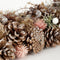 House of Seasons Kerststuk met Theelichthouders - L54 x B17 x H10 cm - Perzik