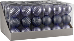 House of Seasons onbreekbare kerstballen lila 72 stuks dia in cm: 10