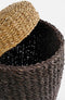 House of Seasons Opbergmand - Set van 2 - H45 x Ø30 cm - Zeegras - Donkerbruin